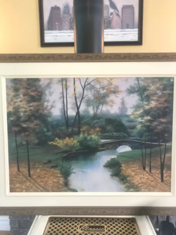 Peinture sérigraphie de scène automne Europe Haute  Gamme. in Arts & Collectibles in Edmundston - Image 3