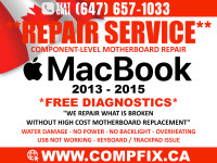 Repair Service MacBook Pro Late 2013 - 2015 Retina - $185 - $250