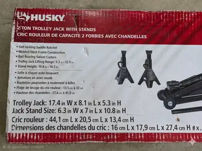 Used 2 Ton Trolley Jack with Jack stand set, View more
