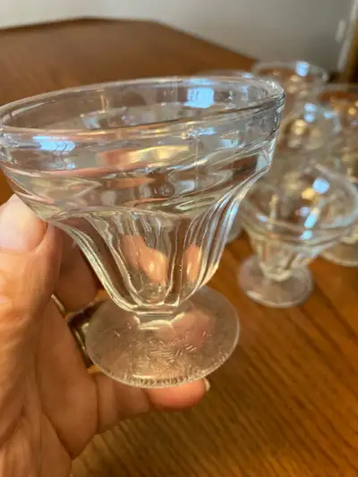11 Vintage Glass Ice Cream Sundae Dishes, View more