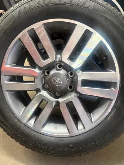* Set of 4 Yokohama Geolandar G96 tires mounted on OEM Toyota Tacoma TRD Sport 20-inch alloy rims *...