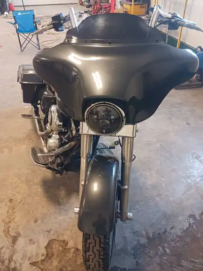 2008 harley flh x stage 2 16 handle bar 2 in l costum seat and stock
