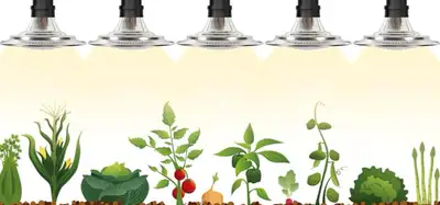 New 22’ Outdoor/Indoors LED Grow Lights 6-Light Waterproof String Grow Light, Waterproof, Full Spect...