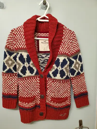 Red Hollister sweater - Youth Size Large Cash Only