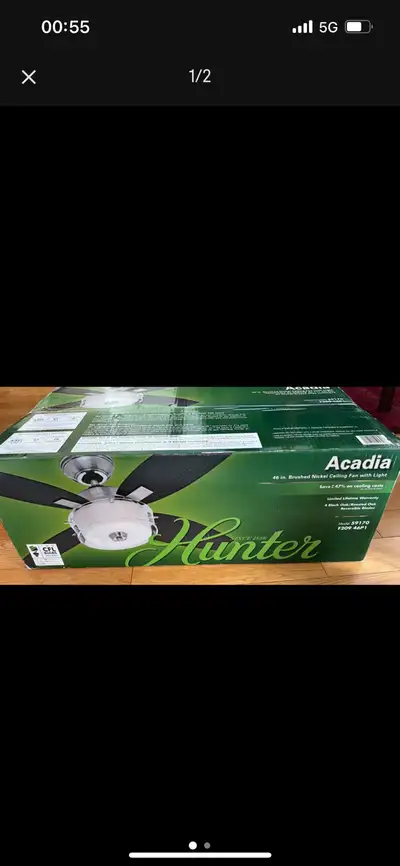 Hunter Ceiling Fan with Light - Orleans, View more