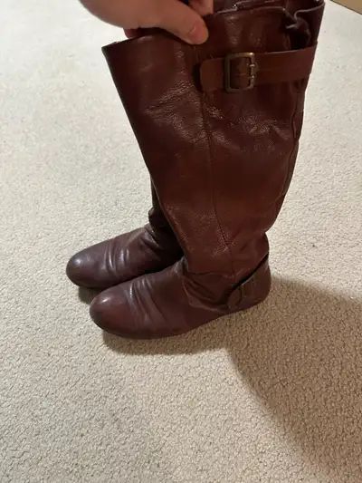 NINE WEST Women’s Red leather boots, for sale!, View more