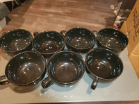 Black large ceramic mugs