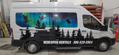 Rental van - pick up in Whitewood. You drive!