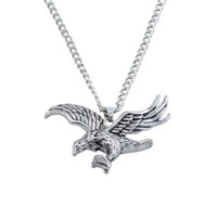 Stainless Steel Eagle Pendant Necklace 18 inch Chain