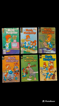 Lot of 6 low grade Gold Key/Whitman Woody Woodpecker comics