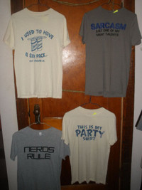 Four Graphic Tees  Size Small