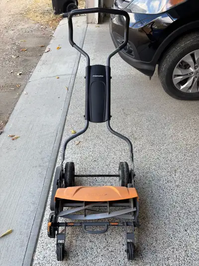 Fiskars reel lawn mower for sale, 18.5”, View more