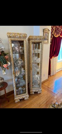 URGENT MOVING SALE ( Two French provincial display cabinets) 