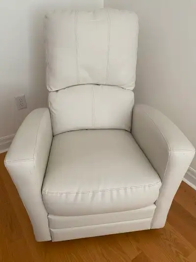 White Leather Recliner Chair, View more