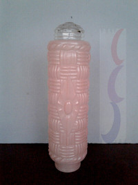 Art Deco Pink Glass Torpedo Lamp Shade Bullet Rocket