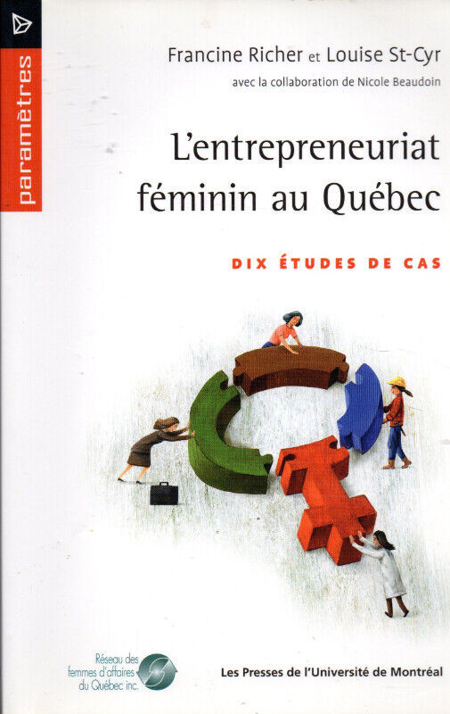 L'Entrepreneuriat féminin au Québec dans Manuels  à Longueuil/Rive Sud