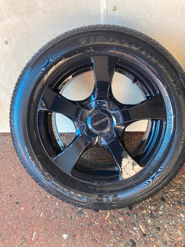 4 Black after market rims / tires , 15 inch in Tires & Rims in Saskatoon - Image 2