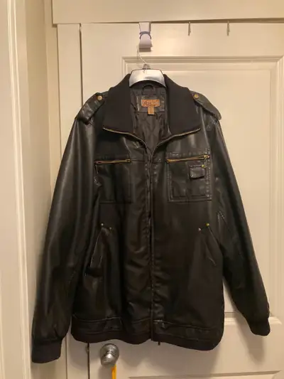 Men's Black Leather Jacket, View more