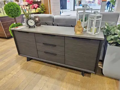 Industrial Buffet Cabinet - Cement Veneer - DOT Lime Ridge Mall, View more