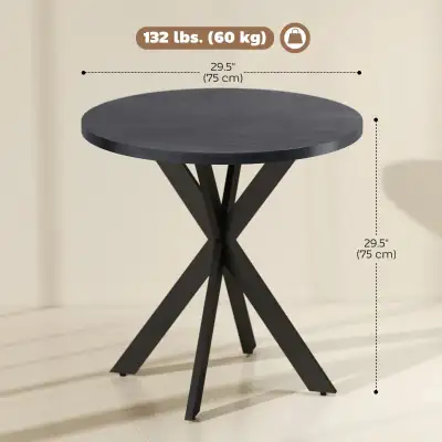 Black 29" breakfast Table, Contemporary Round Kitchen Tabl, View more