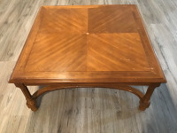 Square coffee table with beautiful wood grain