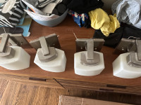 4 modern bathroom wall  lights in very good condition ! 