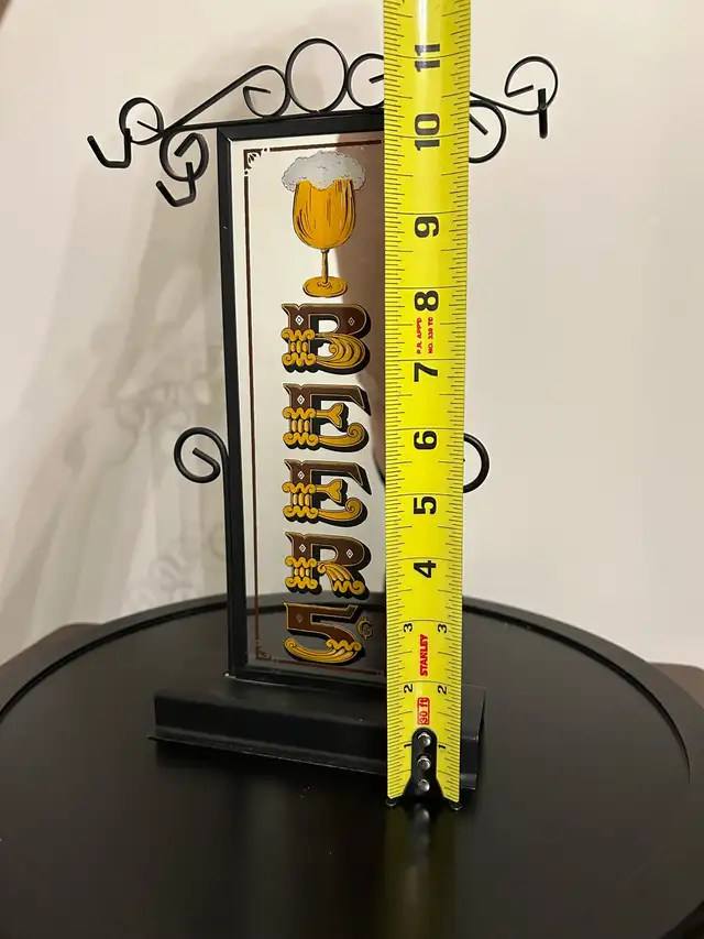 Vintage Beer Sign 5 Cents Mirror made Japan 12” in Arts & Collectibles in Calgary - Image 6