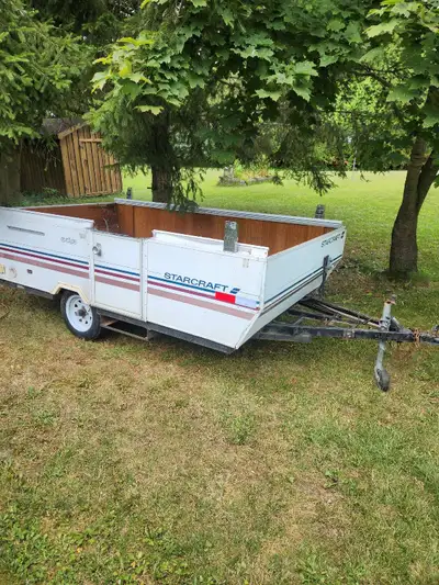 1990 camper trailer converted to utility trailer. New lights all working, good tires. Nice towing tr...