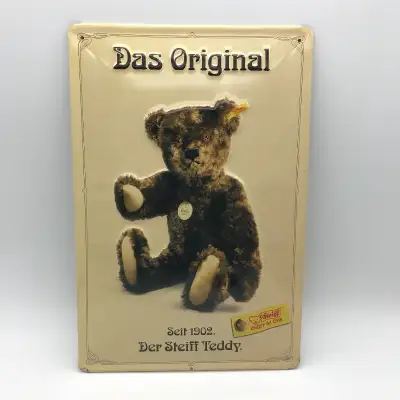 Rare Vintage Das Original Steiff Tin Sign, View more