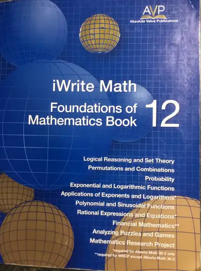 iWrite Math-Foundations of Mathematics 12 Book, View more