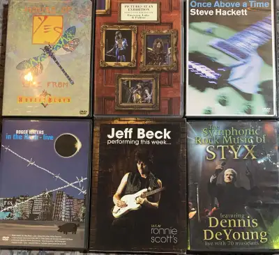 Prix variable entre 5$ et 12$ 5$ yes,waters,beck, Deyoung 8$ hackett, h, 10$ ELP, Marillion x2 12$ N...