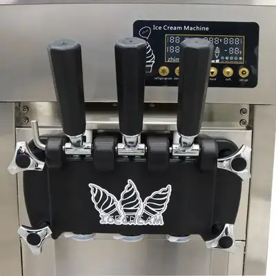 Item number: 210153 3 Flavor Soft Ice Cream Machine with LED Display Countertop Stainless Steel Soft...