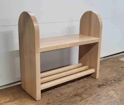 Handcrafted entryway bench, View more