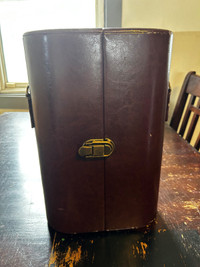 Vintage Leather Picnic Case (Wine)