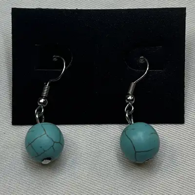 Bohemian Turquoise Bead Dangle Earrings, View more