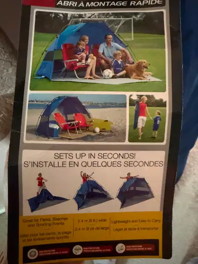 Half Tent - great for the beach, park or sporting events!, View more