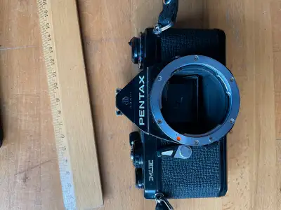 Pentax ME 35mm slr camera body and case, View more