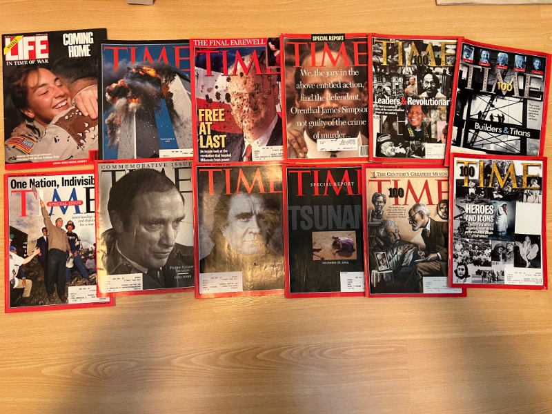 Old Newspapers/magazineshistory, sports, Lady Di, Kennedys Arts