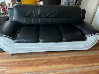 New leather couch for sale., View more