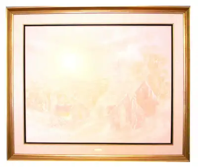 Gilles E. GINGRAS Artiste Canadien “Premiere neige” Oil Painting, View more