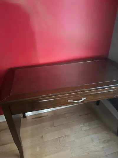 Wooden Writing Desk / Study Table – glass top, View more