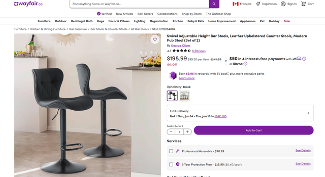 Swivel Adjustable Height Bar Stools, Leather Upholstered Counter in Chairs & Recliners in City of Toronto - Image 2