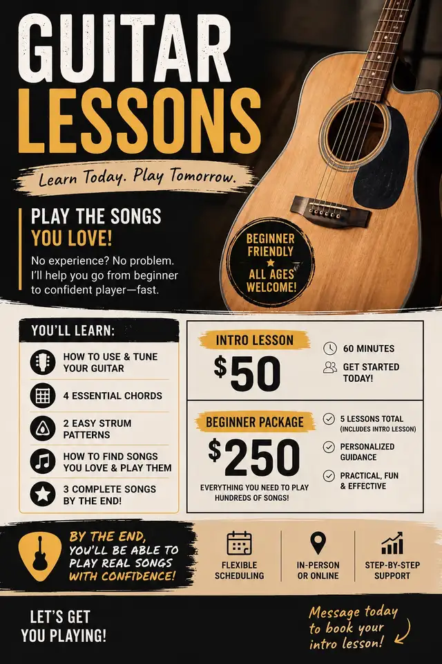Beginner Guitar Lessons450666425044193280