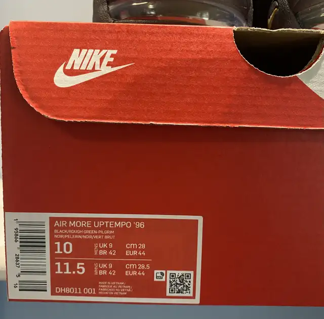 SOLD - Nike Air More Uptempo Rough Green - 10M in Men's Shoes in City of Toronto - Image 5