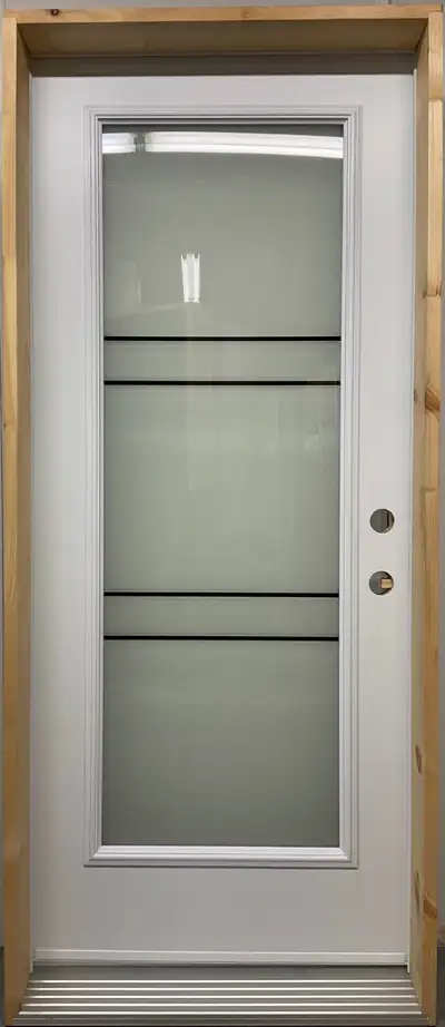 1477PSM Porte d’acier 34″G Blanche Sérigraphie ClariT 21×65, View more