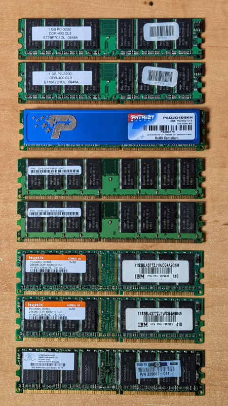 Mushkin  991456  PC3200-400  3-3-3-8  4x1GB in System Components in Mississauga / Peel Region - Image 2
