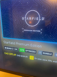 Starfield Xbox Series X Disc + Premium Upgrade Code