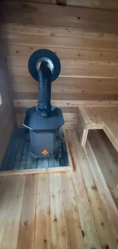 Selling wood stoves and Sauna stoves, built to accommodate a 6 inch crimped end chimney pipe. Stoves...