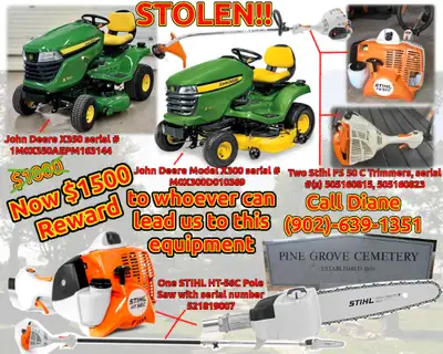 $1500 Reward for tools & machine, View more