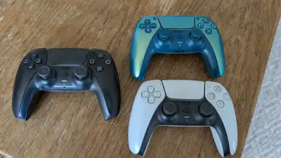 PS5 Controllers - Chroma Green, Black and White, View more